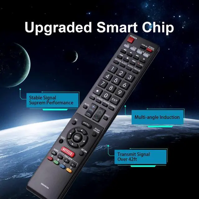 Alt view image 2 of 7 - New TV Remote Control for All Sharp Brand TV Smart TVAquos TV