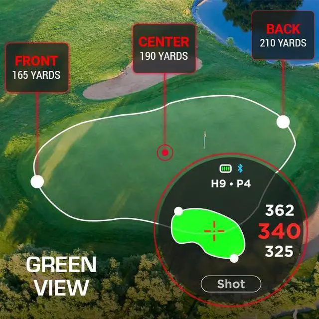 Alt view image 3 of 7 - Watch+ Golf GPS Watch LCD Touchscreen, Embedded GPS, 42,000+ Courses, Dynamic Pin Positioning, Performance Tracking Gir Fairways Putts, FCB Hazard Distances, Shot Tracker, Green View, IPX7 Waterproof