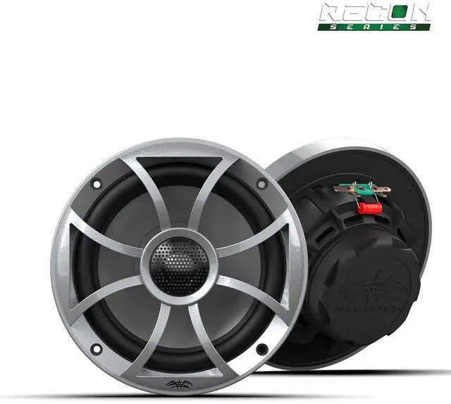 Main image of Recon 6-S | High Output Component Style 6.5" Marine Coaxial Speakers with Silver Grille