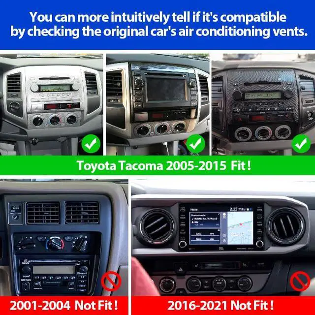 Alt view image 5 of 7 - Car Stereo Radio for Toyota Tacoma 2005-2015 with Wireless Carplay&Android Auto/9 inch Touch Screen/Android12/FM RDS/GPS Navigation/HD Backup Camera (2GB+32GB+HD Backup Camera)