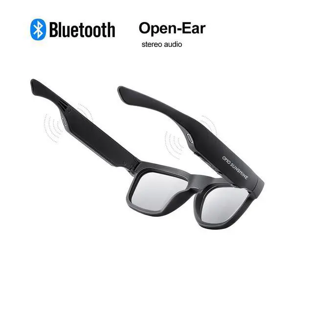 Alt view image 6 of 7 - Smart Glasses with 4K Camera 64GB, Bluetooth Speaker, Blue Light Blocking, Unisex Adult, Square, TR90 Frame, Polarized