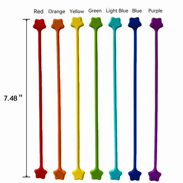 Alt view image 2 of 7 - Reusable Silicone Magnetic Cable Ties, 28 Pack 7.48'' Magnetic Twist Ties for Bundling and Organizing, Holding Stuff, USB Charging Cords, Fridge Magnets, or to Play and Decorate(7 Colors)