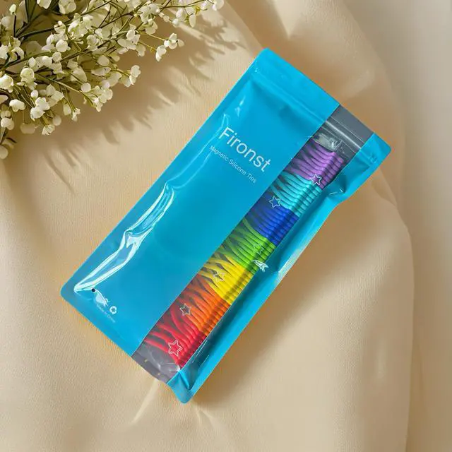 Alt view image 7 of 7 - Reusable Silicone Magnetic Cable Ties, 28 Pack 7.48'' Magnetic Twist Ties for Bundling and Organizing, Holding Stuff, USB Charging Cords, Fridge Magnets, or to Play and Decorate(7 Colors)