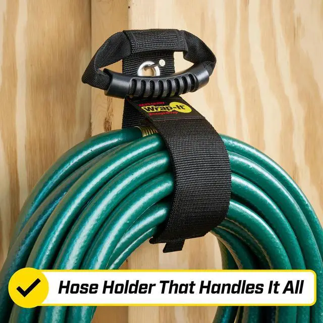 Alt view image 4 of 7 - Easy-Carry Straps - 22" (2-Pack) Black | Extension Cord Holder Organizer with Grommet for Garden Hose Storage Cord Straps