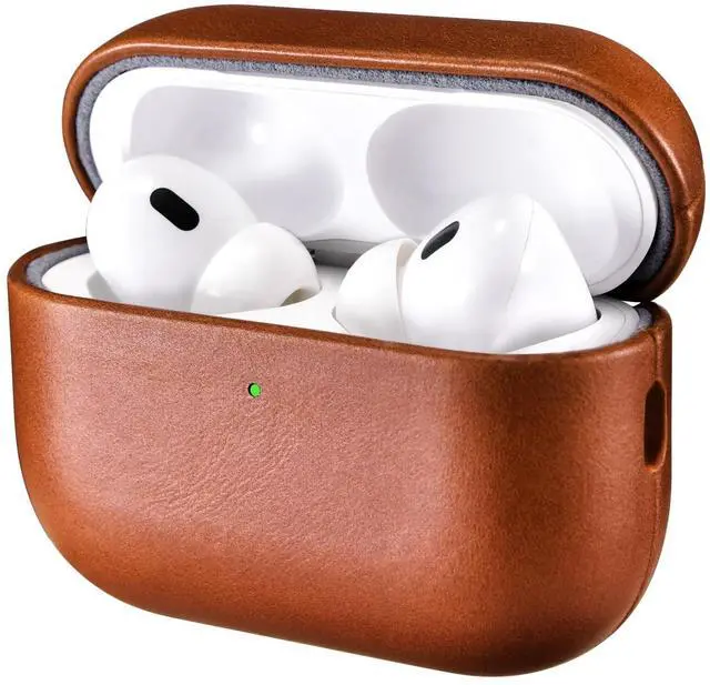 Main image of AirPod Pro 3 Leather Case, Handmade Vintage Protective Cover (Brown) | 100% Geniune Leather Case, Handmade Top Grade Vintage Cover, Shockproof Protective Cover Support Wireless Charging