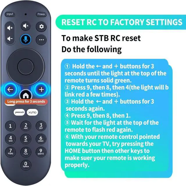 Alt view image 6 of 7 - Replacement for Element Xumo TV Stream Box Voice Remote Control, Compatible with Element 65 4K UHD HDR Xumo TV E500AC65C E500AC43C E500AC55C E500AC50C