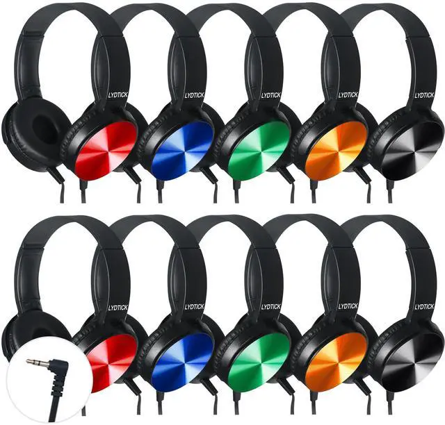 Main image of 10 Pack Kids Headphones Bulk for School Classroom, Over-Ear Headphones Wired School Supplies for Kids Students Teachers, 3.5mm Jack(Multicolor)