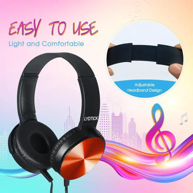 Alt view image 4 of 7 - 10 Pack Kids Headphones Bulk for School Classroom, Over-Ear Headphones Wired School Supplies for Kids Students Teachers, 3.5mm Jack(Multicolor)