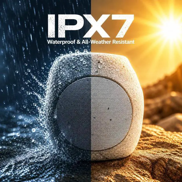 Alt view image 7 of 7 - 2-piece Upgraded Solar Rock Bluetooth Speaker, Waterproof IPX7 TWS Pairing, RGB Color Lighting and USB Charging, Suitable for Courtyard Pool Parties, Outdoor Gardens