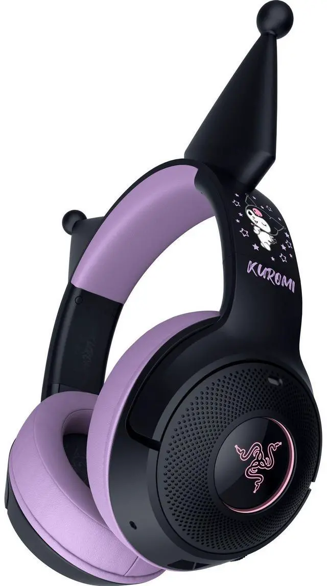 Main image of Kraken Kitty V2 BT Wireless RGB Headset, Kuromi Edition | Chroma RGB Kitty Ears & Earcups, Bluetooth 5.2, 40 mm Drivers, Noise-cancelling Mics, Lightweight, USB-C, 40 Hr Battery