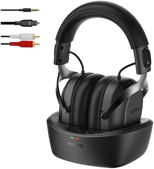 Main image of Wireless TV Headphones for Seniors Hearing Impaired, 2.4GHz Bluetooth Headphones with Charging Base, 20ms Ultra Low Latency, 65H Playtime, Works with Optical RCA AUX