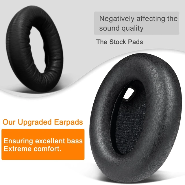 Alt view image 7 of 7 - Earpads for Sony WH-1000XM4 - Black for WH1000XM4 (XM4) Headphones