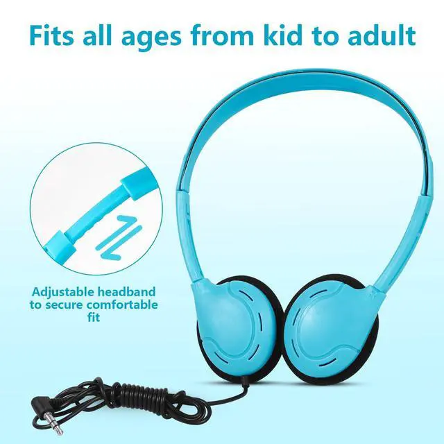 Alt view image 2 of 7 - 30 Pack Class Set Headphones for Students School Classroom | Headphones Bulk Over The Ear Adjustable with 3.5 mm Jack for Library Online Lesson and Testing Office Gifts (Mixed Colors)