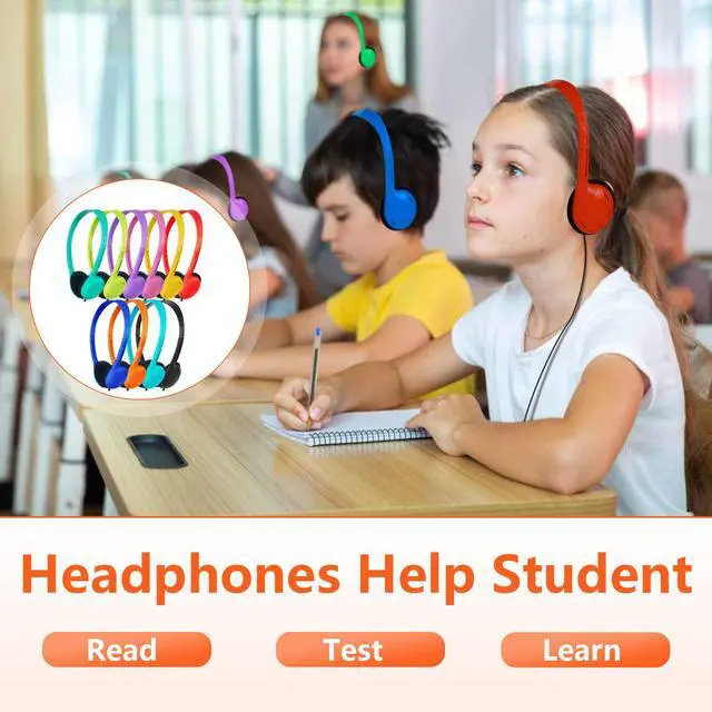 Alt view image 5 of 7 - 30 Pack Class Set Headphones for Students School Classroom | Headphones Bulk Over The Ear Adjustable with 3.5 mm Jack for Library Online Lesson and Testing Office Gifts (Mixed Colors)