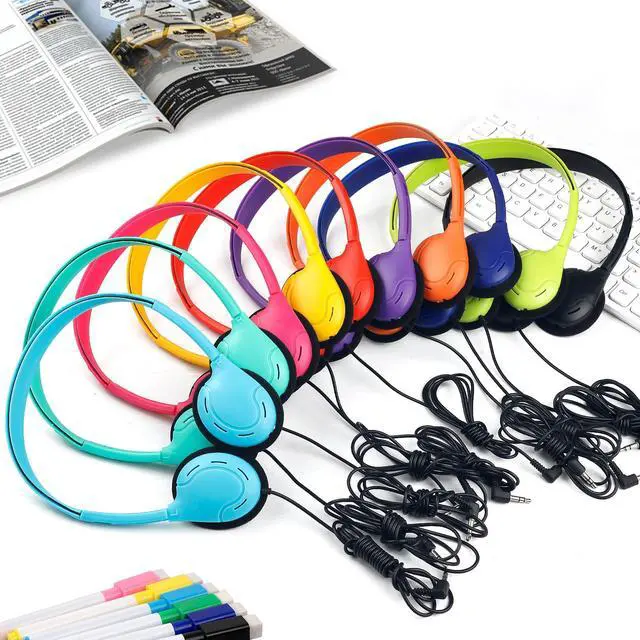 Alt view image 7 of 7 - 30 Pack Class Set Headphones for Students School Classroom | Headphones Bulk Over The Ear Adjustable with 3.5 mm Jack for Library Online Lesson and Testing Office Gifts (Mixed Colors)