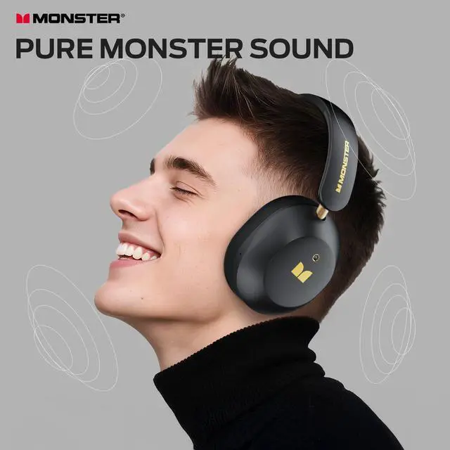 Alt view image 2 of 7 - Persona 6th ANC Active Noise Cancelling Headphones, Wireless Bluetooth Headphones Over Ear with HiFi Stereo Audio, 60H Playtime, Bluetooth 6.0, 3 EQ Modes for Travel Work, Black