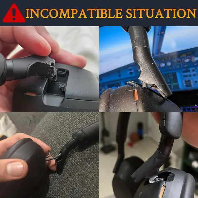 Alt view image 6 of 7 - Hinge for Sony WH-1000XM5 - Black | Protective Connectors for WH1000XM5(XM5) Headband Side Cover Slider to Fix and Prevent Breakage