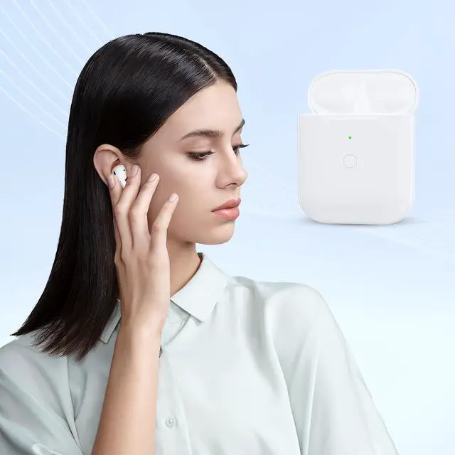 Alt view image 7 of 7 - Replacement Wireless Charging Case for AirPods 1st/2nd Charging Case, AirPods 1 Charging Case Only with Bluetooth Pairing Sync Button, Compatible with A1938/A1602, No Earbuds AirPods 2 Charger Case