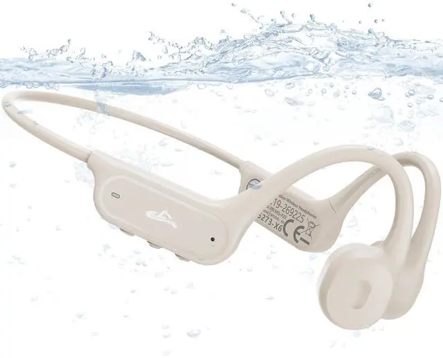 Main image of IP68 Waterproof Swimming Headphones, Bone Conduction Headphones Bluetooth 6.1, Wireless Open Ear Earbuds with MP3 Mode 8GB Memory, Sports Headset with mic for Swimming, Running, Cycling