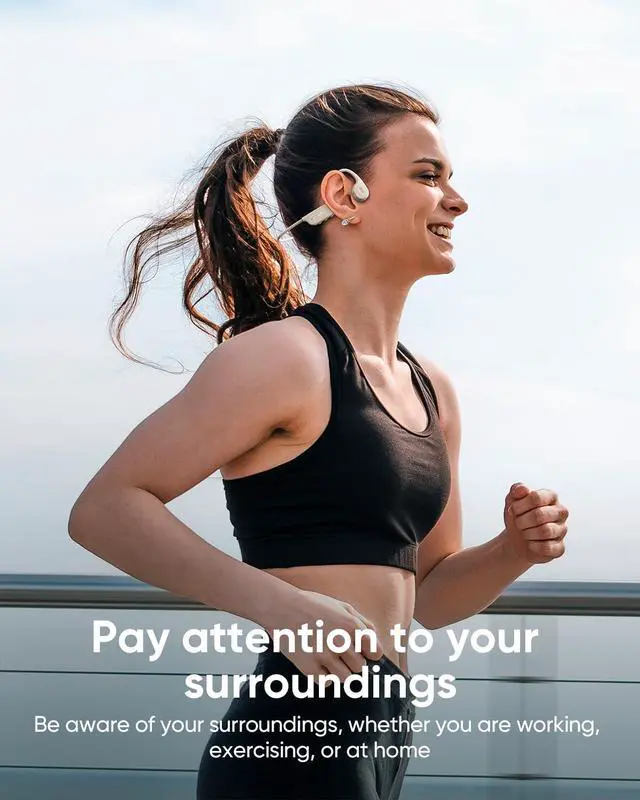 Alt view image 3 of 7 - IP68 Waterproof Swimming Headphones, Bone Conduction Headphones Bluetooth 6.1, Wireless Open Ear Earbuds with MP3 Mode 8GB Memory, Sports Headset with mic for Swimming, Running, Cycling