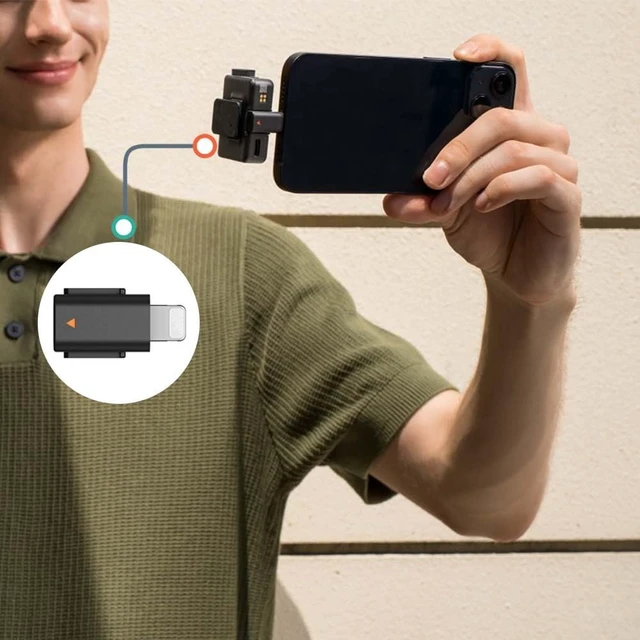 Alt view image 5 of 5 - Original OEM for DJI Mic Mini RX Phone Adapter for iPhone 14 13 12 11 XS Max 8 Smartphone Accessories