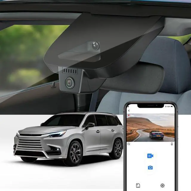 Main image of 4K Dash Cam Suitable for Lexus TX 2024-2026 TX 350 500h Premium Luxury F Sport, OEM Factory Look, UHD 2160P Video, Built-in WiFi & APP, Loop Recording, G-Sensor, Easy to Install, 64GB Card