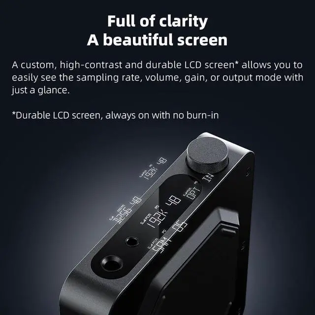 Alt view image 7 of 7 - K11 R2R DAC and Headphone Amplifier for Home Audio or PC, 6.35mm and Balanced 4.4mm, RCA, Coaxial, Optical, 1300mW, 384kHz/24Bit DSD256 (Silver)