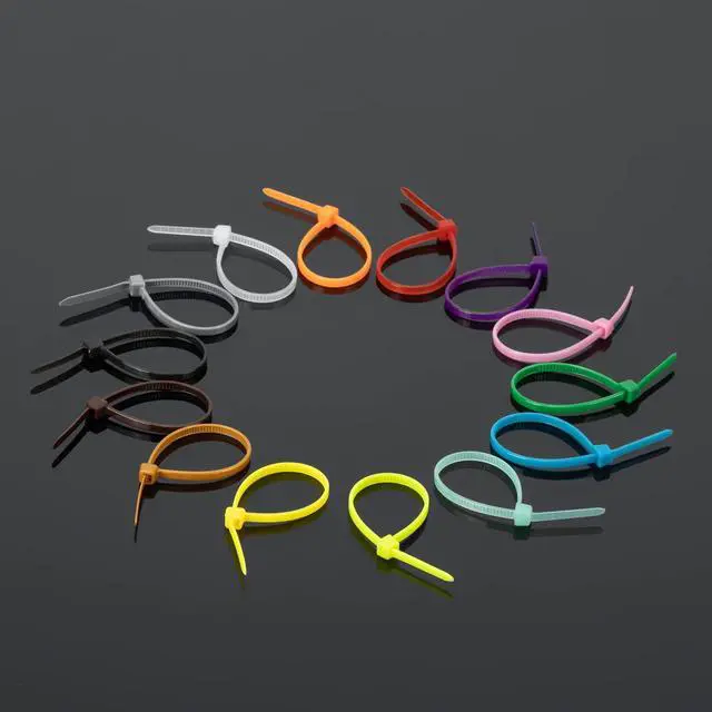 Alt view image 4 of 6 - 1400 PCS Colored Zip Ties 4 Inch, Multicolor Zip Ties, Mix Packed 14 Color Plastic Wire Ties Assortment for Home Office Garden Garage and Workshop