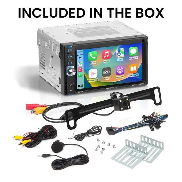 Alt view image 6 of 6 - BCP62-RC Car Stereo, CarPlay, Double DIN, Backup Cam