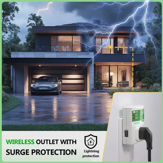 Alt view image 2 of 6 - Surge Protector for Refrigerator, Wall Power Surge Protector Plug in for TV, Computer, Washing Machine, Freezer and Home Appliances, 120VAC, 20Amp, 2400Watts, 1 Pack