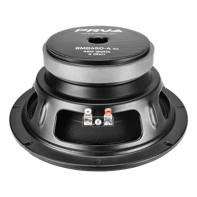 Alt view image 5 of 7 - 8MB450-4 v2 8" Mid Bass Speaker 4 Ohm Pro Audio Speaker 93.5dB 450 Watts 2" Voice Coil (Single)