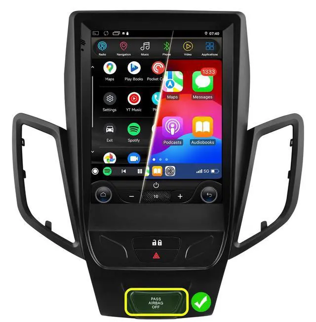Main image of 9.7 Inch HD Touchscreen Android 14 Stereo Car Radio Upgrade for Ford Fiesta 2009-2020 Wireless Carplay | Android Auto 2G+32G WiFi GPS Navigation Bluetooth 5.0 FM,SWC, Car Tablet