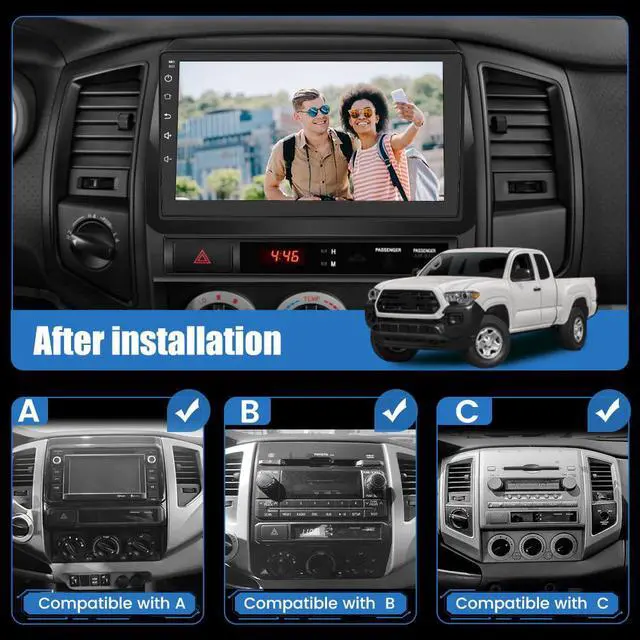 Alt view image 2 of 7 - 5G WiFi Android Car Stereo for Toyota Tacoma 2005-2015 | 9" Touch Screen Tacoma Radio Upgrade with Wireless CarPlay Android Auto AM FM DSP HD Backup Camera