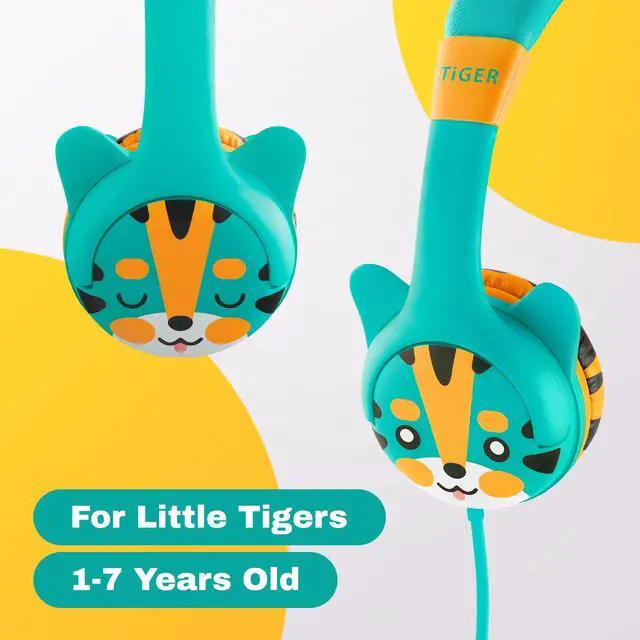 Alt view image 5 of 7 - Wired Toddler Headphones for 1-7 Years Old 85dB Volume Limited Baby Headphones for Plane and Car Travel Children Headset for Airplane, iPad and Tablet, Kids Headphone with Cord for Children