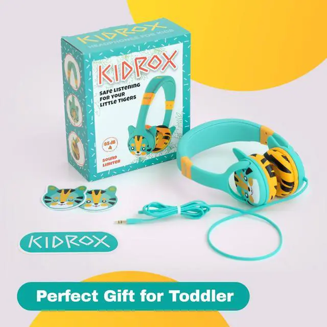 Alt view image 6 of 7 - Wired Toddler Headphones for 1-7 Years Old 85dB Volume Limited Baby Headphones for Plane and Car Travel Children Headset for Airplane, iPad and Tablet, Kids Headphone with Cord for Children