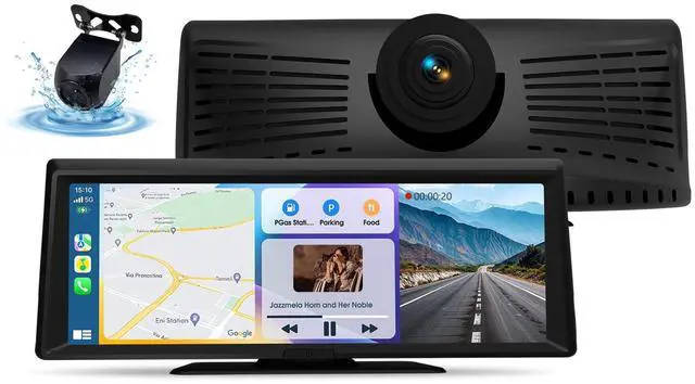 Main image of Wireless Portable with Apple CarPlay Screen,8.1" Touch Screen | 2K Dash Cam/Car play & Android Auto,1080P Backup Camera,GPS Navigation,Voice Control,Loop Recording,with Mirror Link