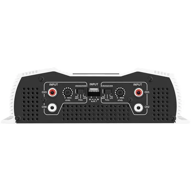 Alt view image 4 of 7 - Taramps DS 800x4 1 Ohm 800 Watts RMS 4-Channel 200x4 RMS, Class D, Full Range, Crossover High / Low Pass Fixed, Bridgedable Car Audio Amplifier, White