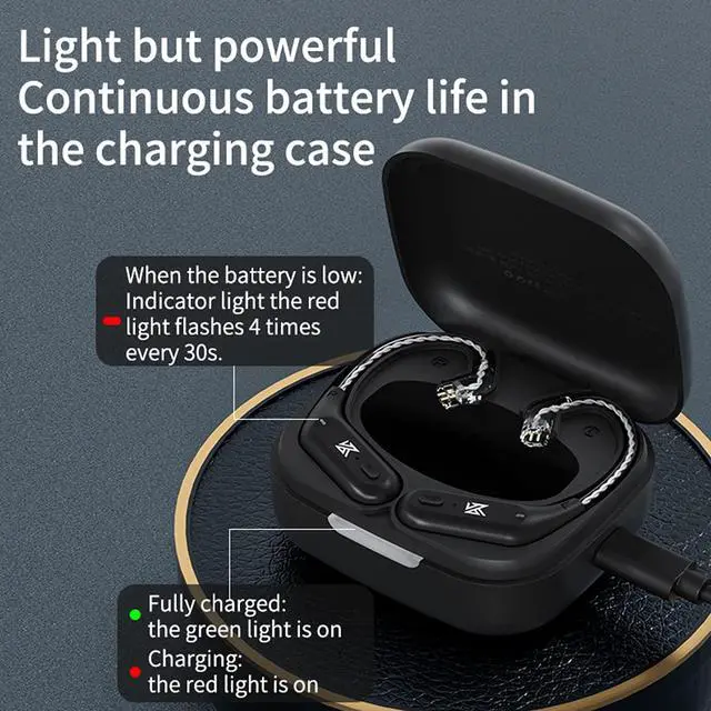 Alt view image 6 of 7 - KZ AZ09 IEM Bluetooth Adapter,Bluetooth 5.4 Ear-Hook Module | Wireless Waterproof, Long Battery Life Cable for KZ Castor Pro/ZS10 PRO/X/2, ZSN Pro/X, AS16 PRO, Zax,ZAR, CRA/C12(C pin)