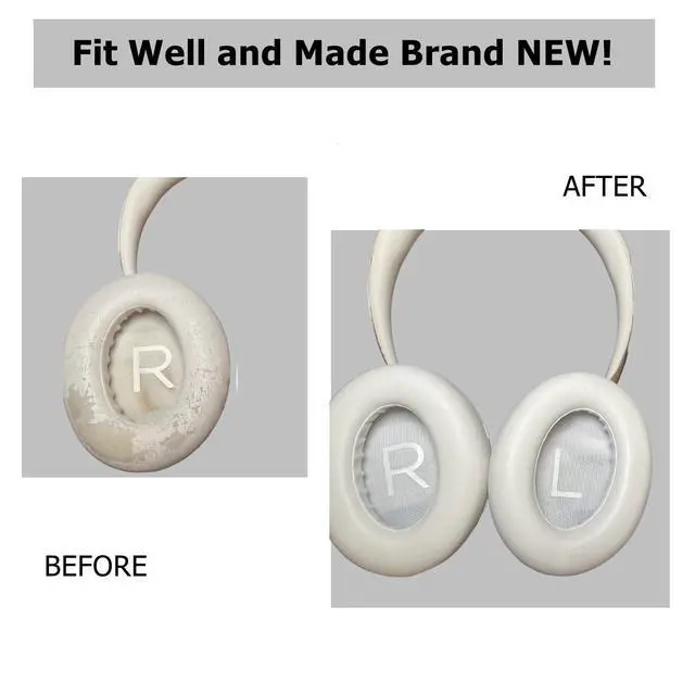 Alt view image 5 of 7 - Replacement Ear Pads Cushions, Earpads Cover for Bose 700 Noise-Cancelling NC700 Over Ear Headphones (White)