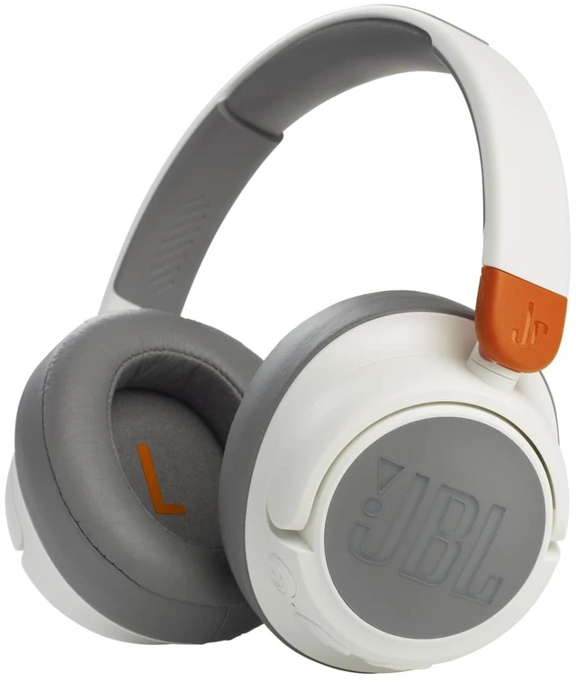 Main image of JR 460NC - Cancelling Kids Headphones - White Safe Sound, Active Noise Cancelling, Communicate with built-in mic, Up to 20-hour battery life and quick recharging
