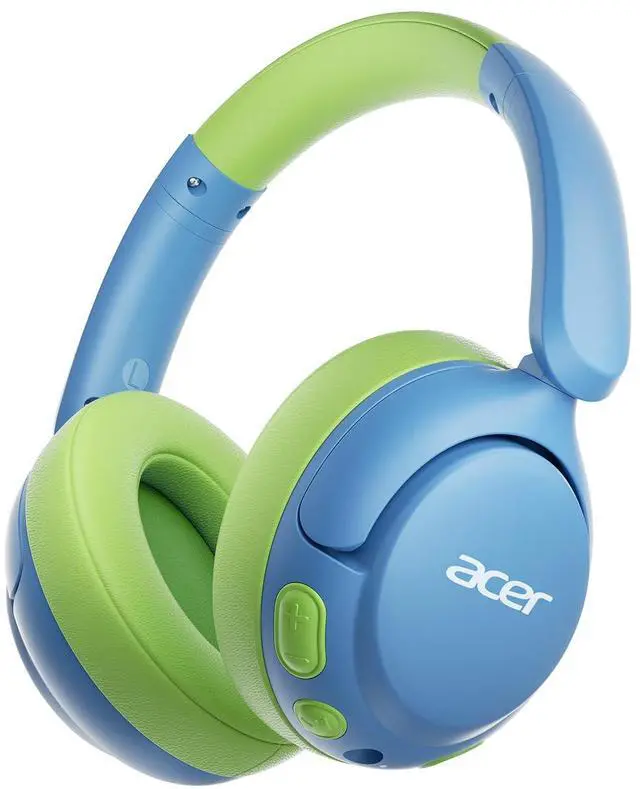 Main image of Kids Bluetooth Headphones, 85dB Limiter, 75H, w/Mic OHR725 | Foldable Wireless Over Ear Headphones, Bluetooth 5.4, for Toddler School/iPad/Tablet/PC/Travel, Blue-Green
