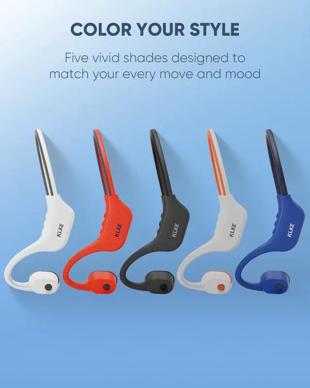 Alt view image 7 of 7 - Open-Ear Bone Conduction Headphones with Mic, Sports Headset | Rear Safety Light, Dual Sound Modes, Adjustable Fit, IP66 Sweatproof, 10H Playtime Ideal for Cycling, Hiking & Outdoor Sports