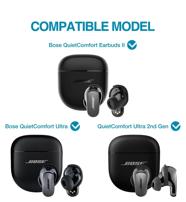 Alt view image 2 of 6 - Protective Cases for Bose QuietComfort Earbuds II 2022 / QuietComfort Ultra/Ultra Earbuds 2nd Gen, Shockproof Case Cover for Bose QC ii 2 & Ultra Case Accessories with Carabiner, Purple