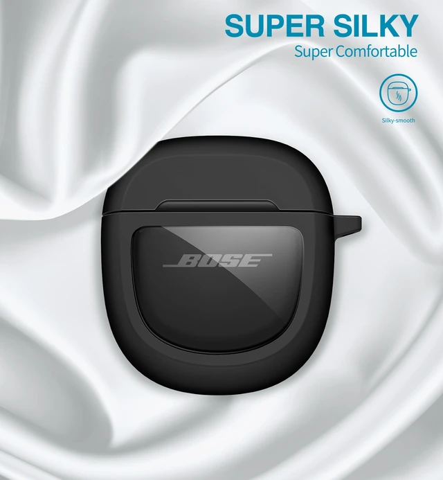 Alt view image 4 of 6 - Protective Cases for Bose QuietComfort Earbuds II 2022 / QuietComfort Ultra/Ultra Earbuds 2nd Gen, Shockproof Case Cover for Bose QC ii 2 & Ultra Case Accessories with Carabiner, Black