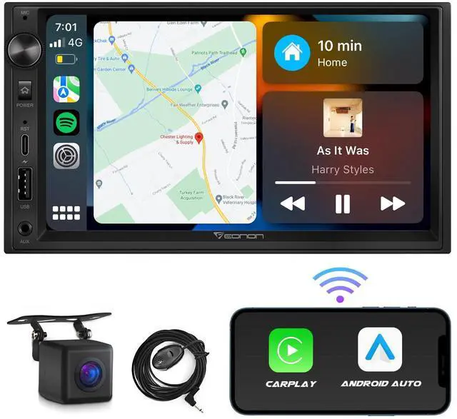 Main image of 7'' Double Din Car Stereo Wireless CarPlay Android Auto X3 | Car Audio Receivers with AHD Backup Camera DSP Bluetooth MirrorLink SWC FM/AM Fast Charge
