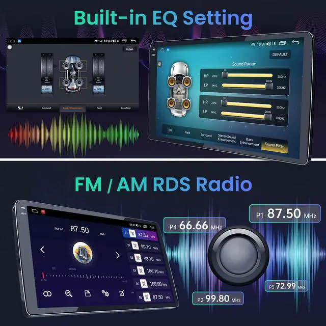 Alt view image 7 of 7 - 8Core 4+64GB Android 15 Radio for 2007-2013 Chevy Tahoe Suburban: Silverado GMC Yukon: 9" 1280 * 800P IPS Touchscreen Wireless CarPlay Android Auto FM/AM/DSP 5G WiFi Bluetooth GPS Backup Camera SWC