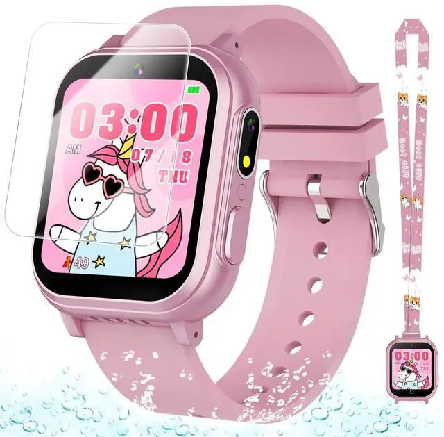Main image of Waterproof Smart Watch for Kids Gift for Girls Age 5-12 with Dual Camera | 32 Games, Habit Tracking, Music Player, Video, Alarm Clock, HD Touchscreen Kids Smart Watch Birthday Toys for 3-12 Year Old