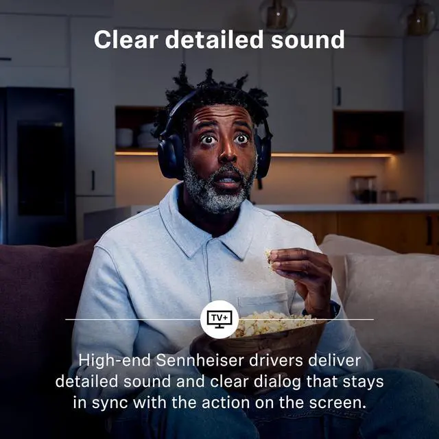 Alt view image 2 of 7 - RS 255 TV Headphones - Bluetooth Headphones and Transmitter Bundle - Low Latency Wireless Headphones with Virtual Surround Sound, Speech Clarity and Auracast Technology - 50 h Battery