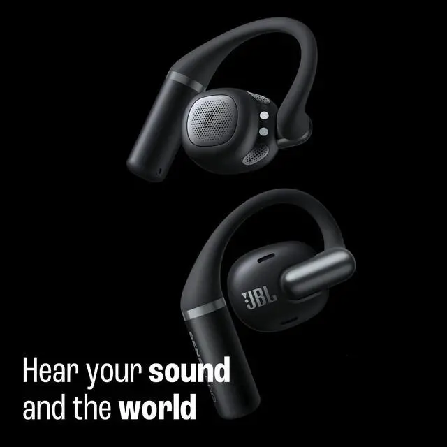 Alt view image 6 of 7 - Sense Pro Open Ear Headphones, Spatial Sound, Earhook Fit - Black | Built For Running With Situational Awareness, Water Resistant, Wireless Charging Case, Long Battery Life, App Customization