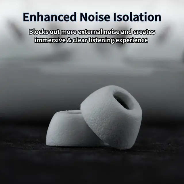 Alt view image 5 of 7 - TrueGrip Premium Memory Foam Replacement Ear Tips | For Apple AirPods Pro Gen 3, Long Lasting Comfort, Superior Noise Isolation, White Small (3 Pairs)